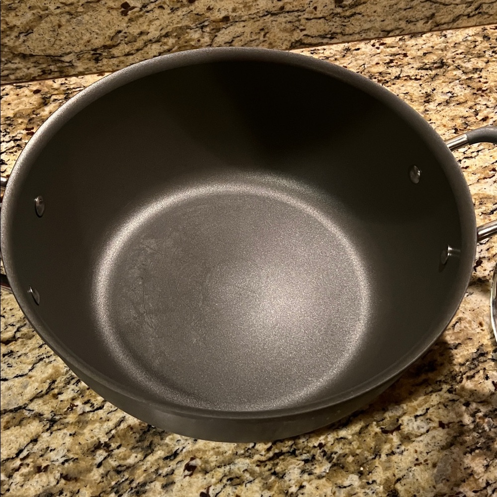 Pampered Chef Gray Nonstick All-Purpose Pot with Glass Lid - Picture 2 of 4